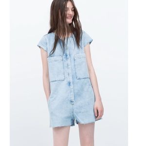 Zara Denim Jumpsuit - M